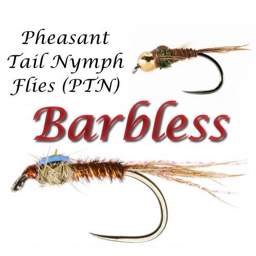 Barbless Pheasant Tail Nymph Flies (PTN)